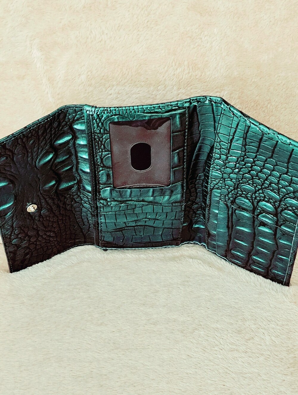 NWT Brahmin MYSTIC GREEN Rosetta w/Cordelia Wallet - Picture 14 of 16